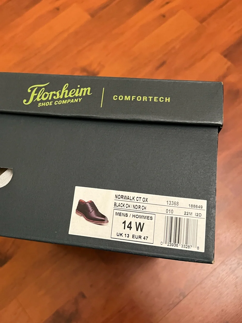 Florsheim Wide Width Norwalk Black Oxfords